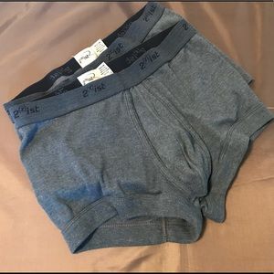 2xist Mens Cotton Trunks in Blue. 2-pack